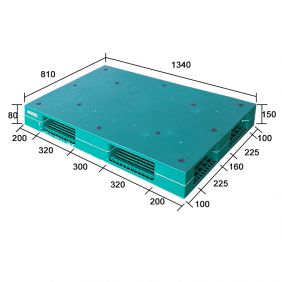 Heavy duty 134*81*15 cm industrial HDPE euro stackable plastic pallets 